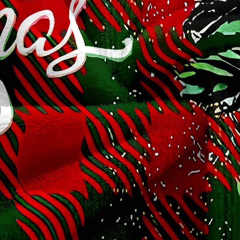 Christmas Stocking & Gift Pattern Throw Blanket, Festive Home Decor Blanket