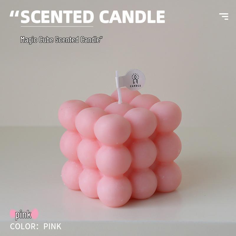 Cross-Border Magic Cube Candle Creative Ornaments - Stylish Photo Props & High-End Home Decor Accessories