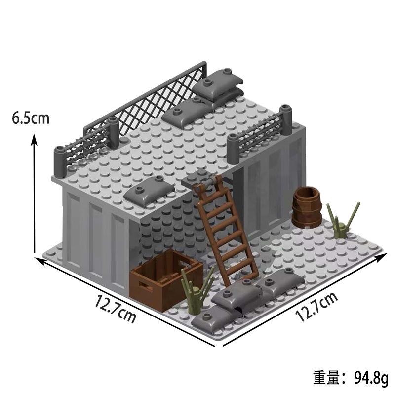 Bricks Toys Model Military Army War DIY Military WW2 Soldiers World 2 Base Observation Tower Assemble Building Blocks Children's