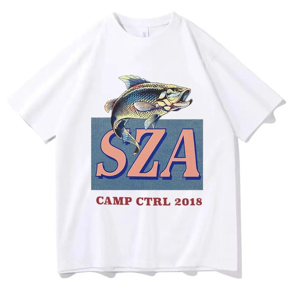 SZA Camp Ctrl 2018 Grafické tričko Módní styl Hip Hop Volná trička Krátký rukáv Bavlna Běžné Unisex Dámské Tričko Streetwear