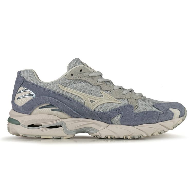 Mizuno Wave Rider 10 Retro Low Top Running Shoes Unisex sneaker Gray Blue D1GA215901