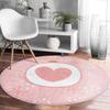 Rosa Love Serie Runder Teppich Rose Liebe Valentinstag Teppich Wohnzimmer Schlafzimmer Valentinstag Dekoration Teppich