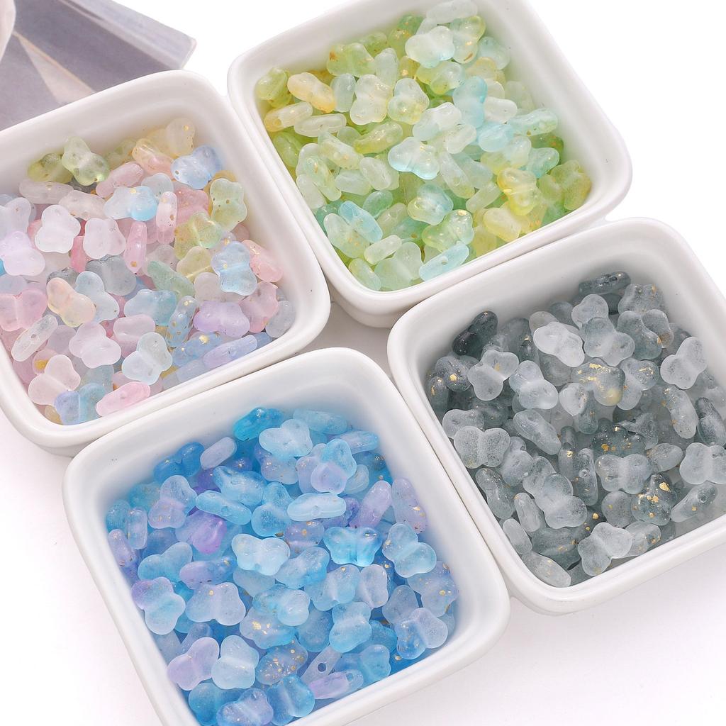 Cute Butterfly Acrylic Charms Assorted Beads for DIY Jewelry Craft 70 Pcs