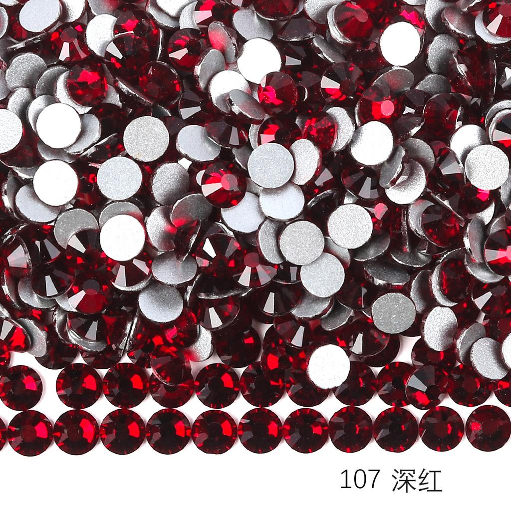 Verre Rond Strass Manucure DIY Diamant Bijoux, Accessoires Coque Téléphone Portable Autocollant Strass, Verre Cristal Fond Plat Strass Imitation Diamant