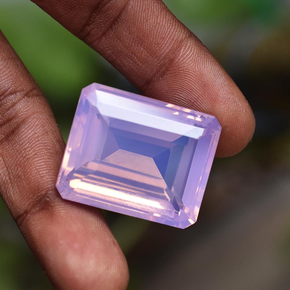 Lab Created Pink Emerald 90ct Certified Loose Gemstone