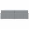 Upholstered Bed Frame with Mattress Light Grey 200 X 200 Cm Fabric