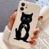 Black Cat Silicone Phone Case for For Xiaomi Redmi Note14 13 12 11 10 9 8 7 14 Pro Plus 4G 5G Anti-Scratch Slim Trendy Cover
