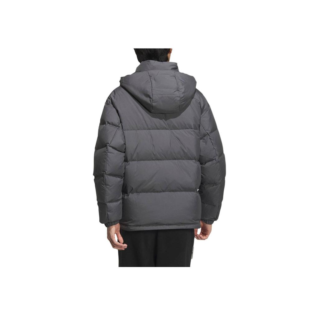 Adidas Puffy Down Comfortable Loose Warm Sports Casual Down Jacket Unisex Outerwear Dark-Gray JM9132