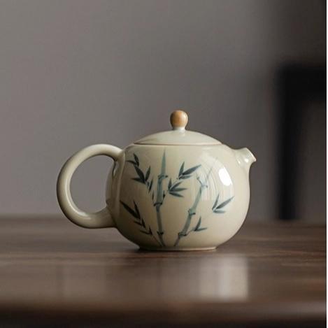 

Zhuyun Xishi Pot Ceramic Small Brewing Teapot Teacup Single Pot One Drink Single Tea Set One Pot One Cup Household