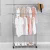 DEWEL Clothes Adjustable Wide X Deep X 100kg Weight Pipe Easy Convenient Storage Rack, 5-Tier Height, 82.5-158.2cm 41.5cm 89.5-157.5cm High, Capacity,
