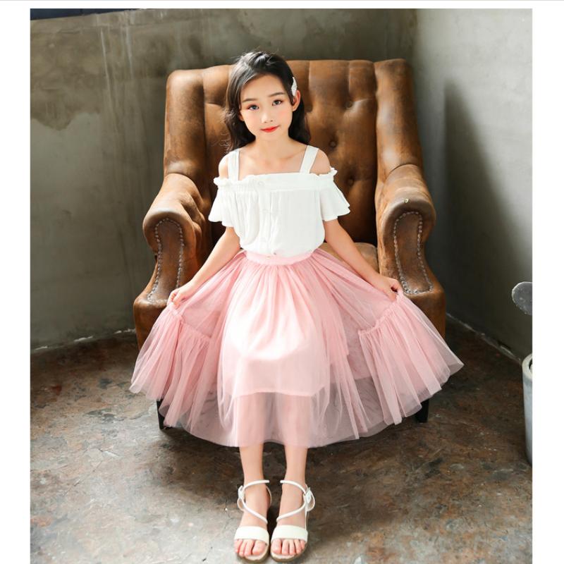 Children's Gauze Skirt Spring and Autumn Girls Simple Pengpeng Skirt