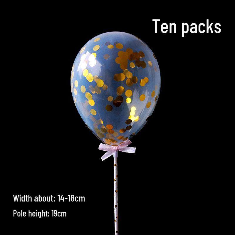 Valentine's Day & Birthday Cake Topper: Gold, Silver, and Colorful Transparent Wishing Balls Decoration