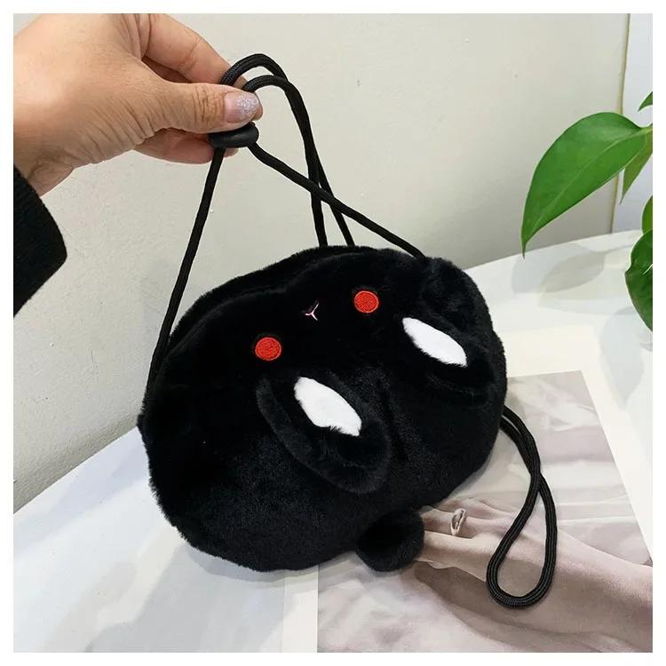 Kawaii Cartoon Plush Rabbit Messenger Bags Kids Animals Crossbody Bag Girls Casual Cute Purse Bag Coin Purse Wallets Handbag