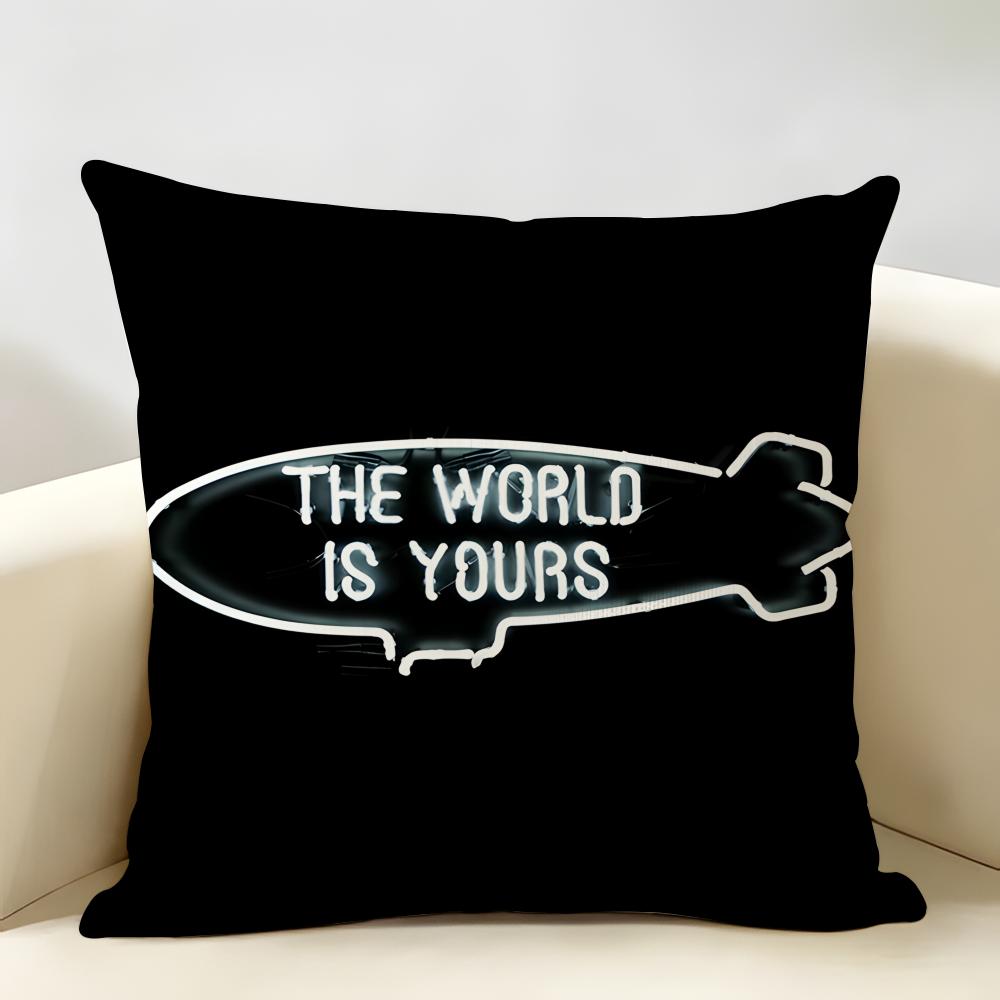 Classic Movie SScarface Cushion Cover Natural Linen Organic Fabric DoubleSided Printing Room Sofa Decor Pillow Case