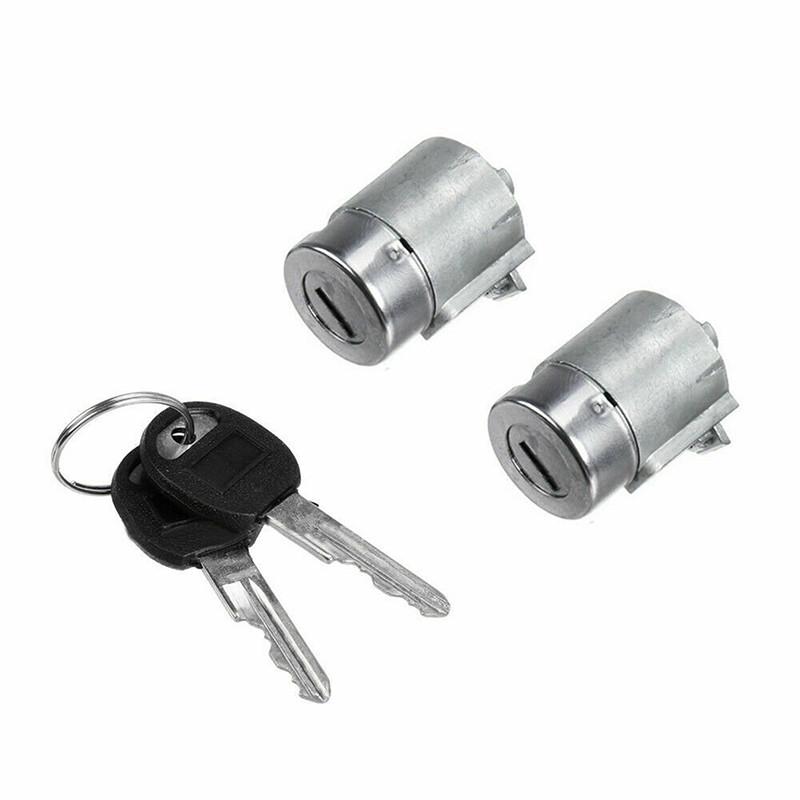 2Pcs Car Door Lock Cylinders with Keys for Chevrolet C1500 C2500 C3500 K1500 K2500 K3500 GMC Yukon Exterior Parts