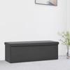 Day and Night - Day and Night Bench with Folding Storage Gray PVC