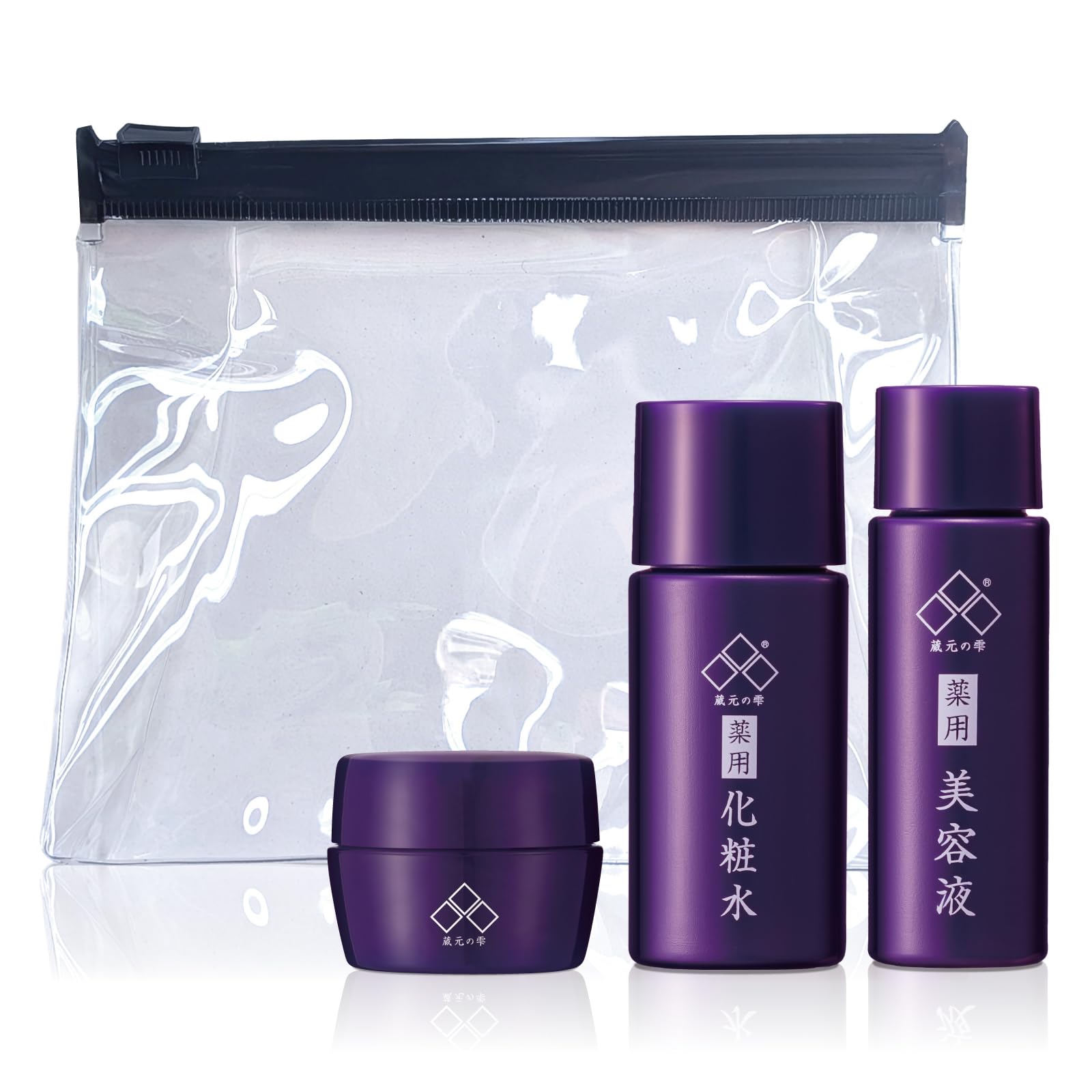 

Kuramoto no Shizuku Medicated Trial and Fermented Rice Extract Travel Set for Mature Skin [Easy-to-Try 3-Step Set] 7-Day Cream, Lotion, Serum,