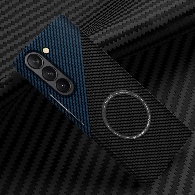 Ultra Thin Fiber Plastic Magnetic Case For Samsung Galaxy Z Fold 7 6 5 4 Wireless Charging Hard Case Are Not Made of Real Carbon