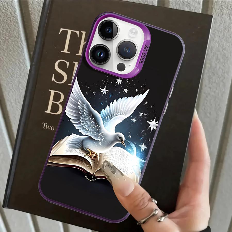

Back Phone Cover Case for iPhone 17 Pro Max Air 12 15 Plus XS XR 11 14 16 13 Pro Magic Book Pigeon iPhone 13 Pro