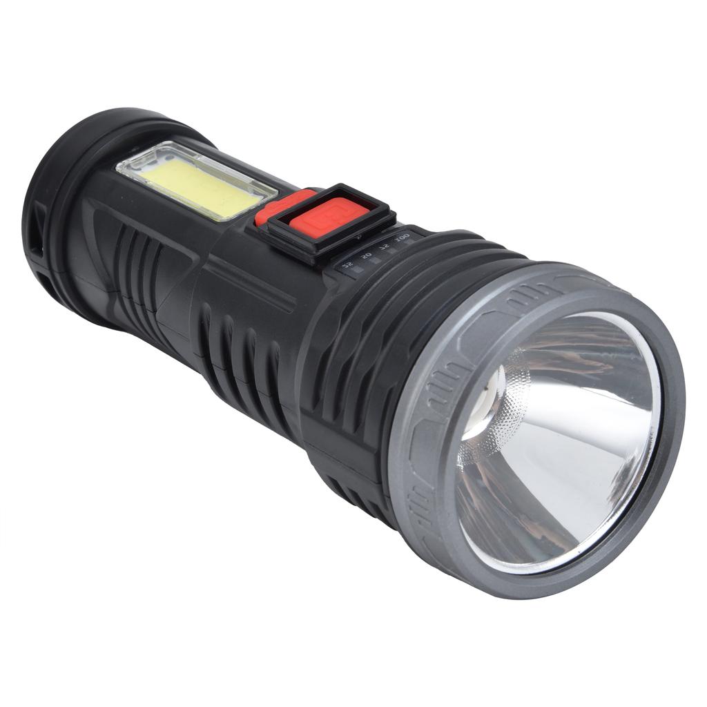 LED Flashlight with COB Sidelight USB Charging Ultra Bright Flashlight Portable Eletric Torch for