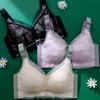 Push-up Thin Full-cup Bra That Supports Side Breast Tissue Wire-free Makes Large Breasts Appear Smaller and Prevents Sagging