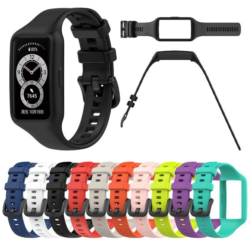 Silicone Sport Strap With Full Cover Case For Huawei Honor Band 6 Stylish And Durable!