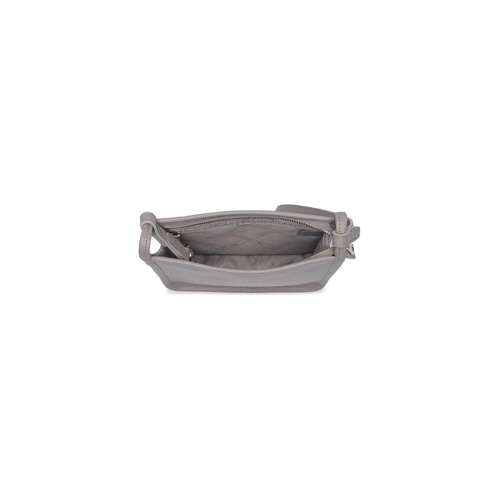 Longchamp Le Foulonné 20 Leather Zipper Shoulder Crossbody Bag Small Women Bags Dove-Gray 10138021P55