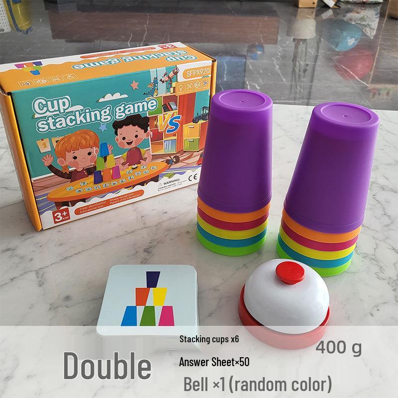 Kids' Educational Speed Stacking Cups - Interactive Tabletop Game for Kindergarten & Parent-Child Play
