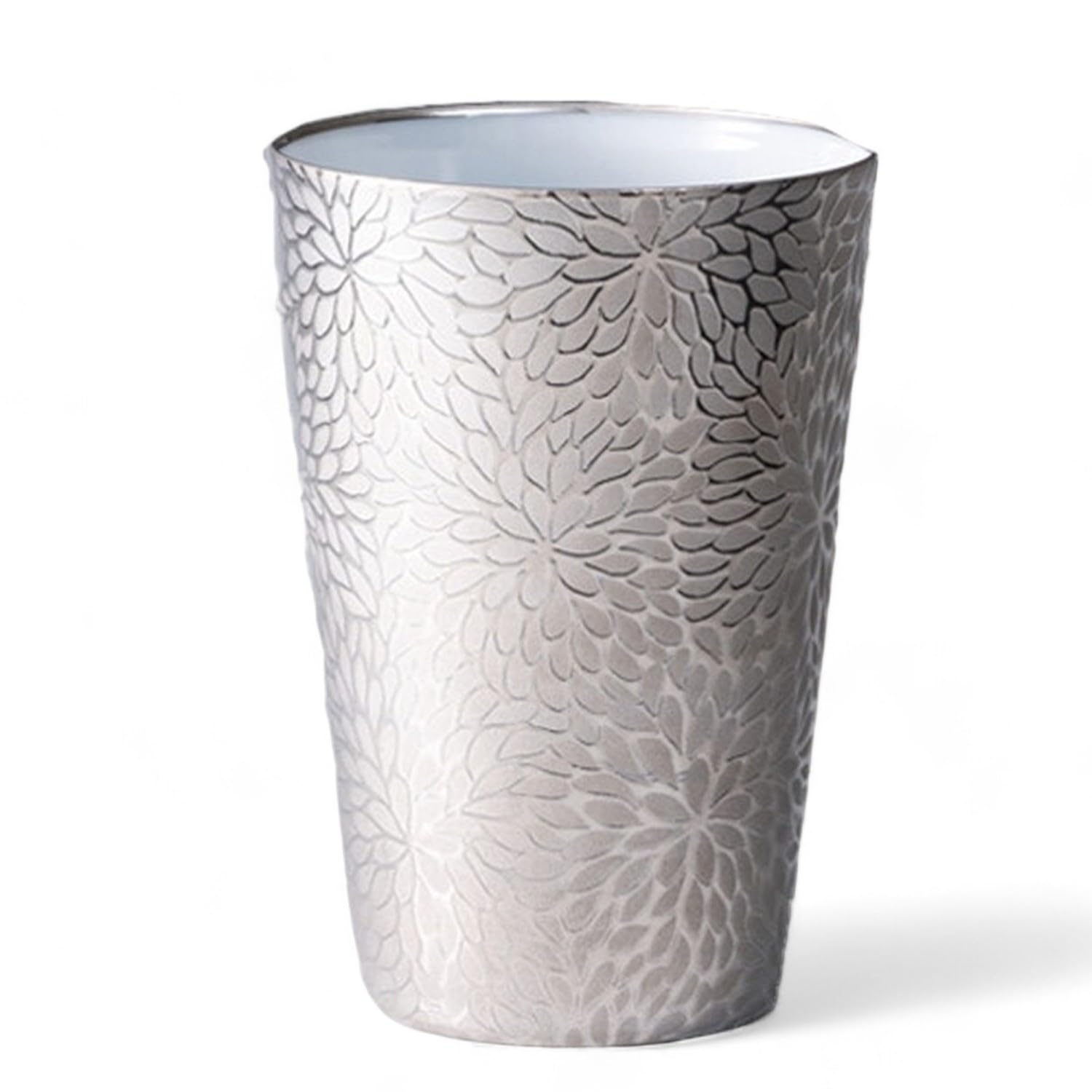 

Прозрачный платиновый стакан с хризантемой, деревянный, сделано в Японии J-kitchens Ультратонкий, дизайн, 370 мл, коробка,