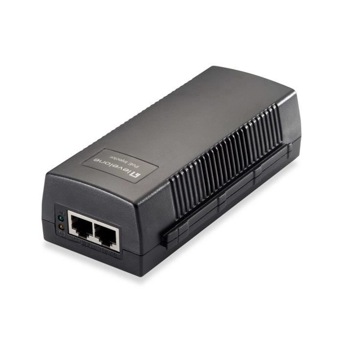 Adaptateur et injecteur PoE - LEVELONE - POI-3010 - Fast Ethernet - Gigabit - 2 ports