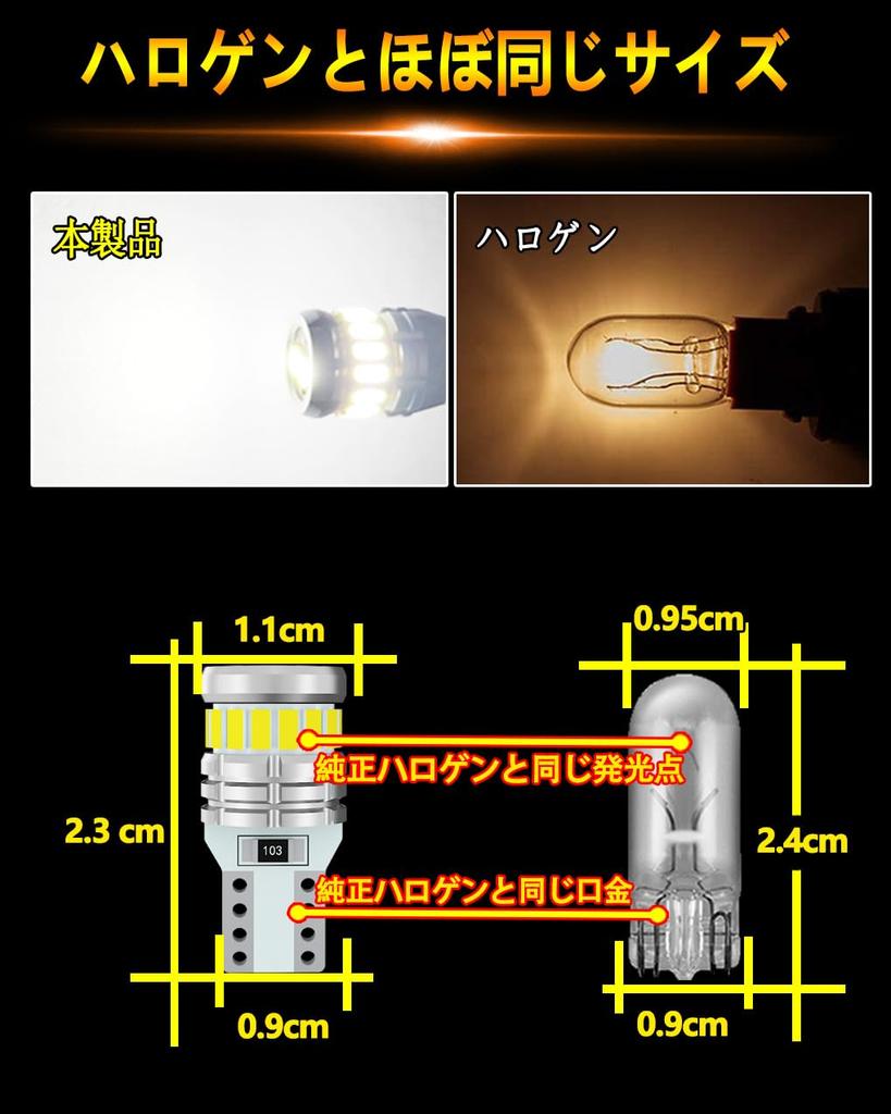 WENLE Super Bright T10 LED White for Position License Plate Tail Corner Turn Signal Interior DC12V Omnidirectional Pack of 10 (Wenle) Bulb, 6000K,