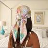 Foulard quadrato in seta 70*70cm per donna moda signore raso collo legacapelli bandana femminile foulard stola da spiaggia sciarpe hijab pareo
