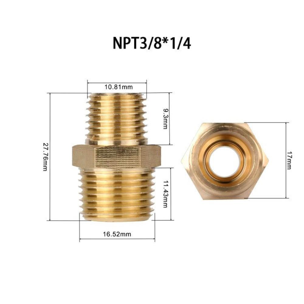 Male Thread Brass Nipples Hex Design NPT Male Nipples Fittings Hex Nipple Connectors