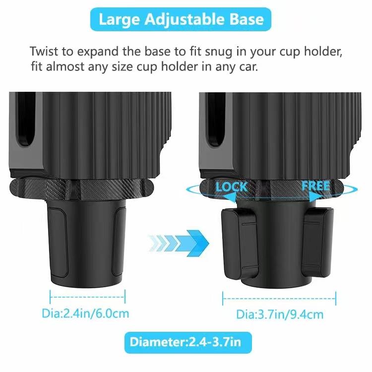 360 Rotating Adjustable Car Drink Cup Holder with Tray Multifunctional Storage Car Cup Mount Holder Expander for Car