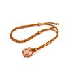 Adjustable Hand-Woven Crystal Stone Necklace with Net Bag Pendant