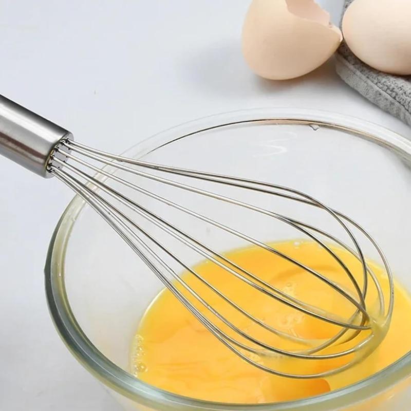 10 Inch Handheld Household Stainless Steel Egg Mixer, Manual Egg Beater, High-quality and Durable Baking Tool Practical