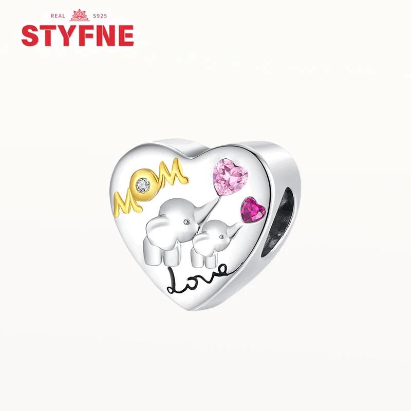 Copperzirconium&Colorful Elephant Dangle Charm Fit Original Bracelet Diy Fine Jewelry Exquisite Gifts For Women