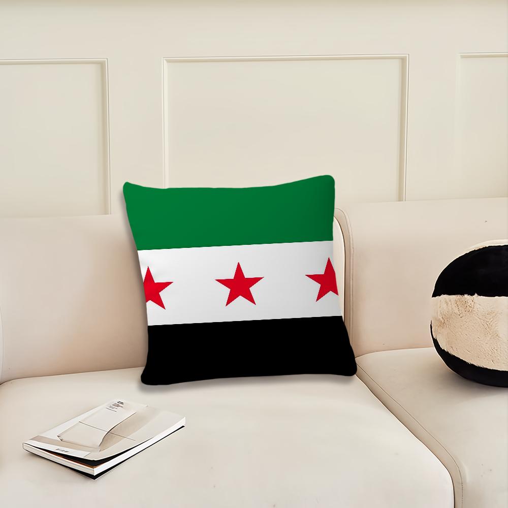 Flag Logo Eagle Syrian New 2025 cushion cover Pillow Cover Decoration Room Home Sofa living Office Car Nordic Simplicity