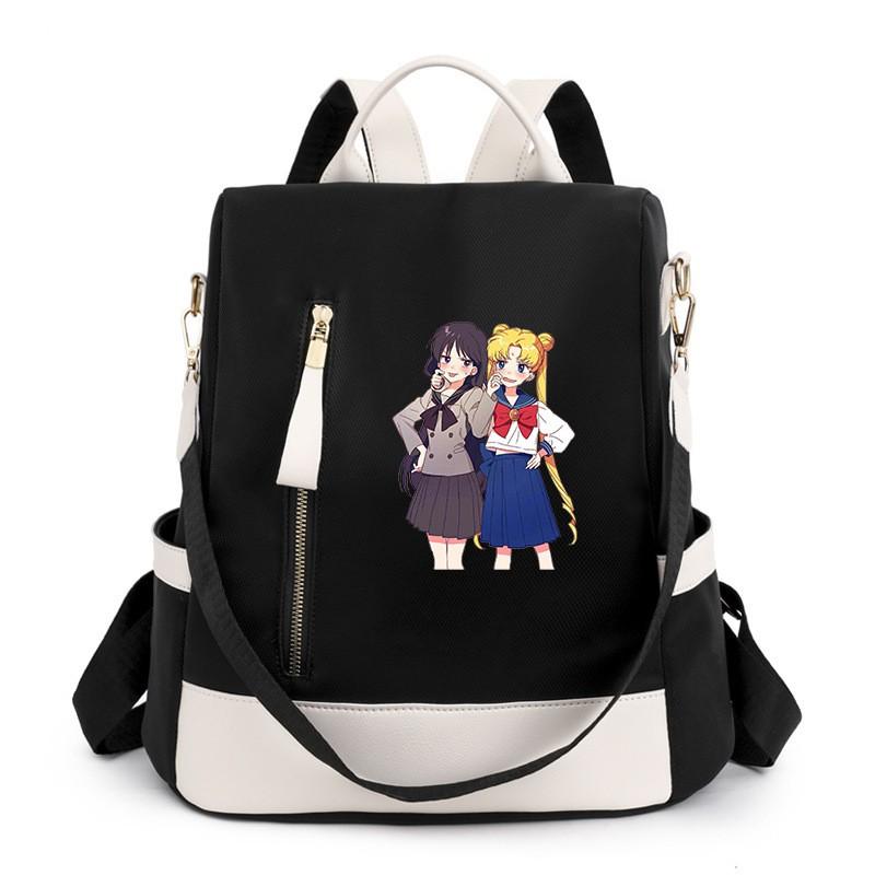 Segelmond-inspiriertes Damen-Oxford-Nylon-Rucksack für Reisen, Schule, Streetwear, Freizeit