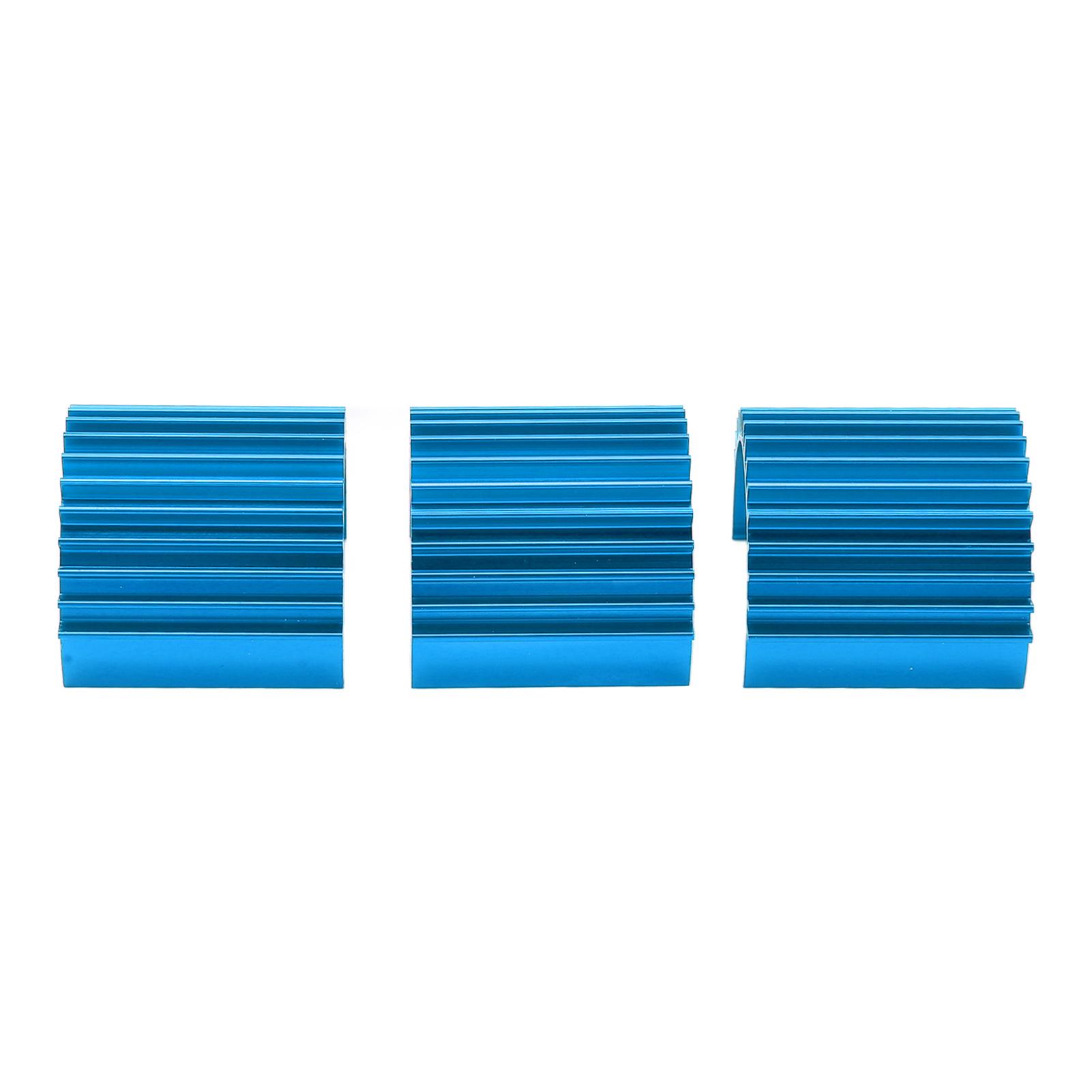

3pcs Aluminum 370 Brushless Brushed Motor Heat Sink Heatsink Cooling Fins for WPL C14 RC CarBlue