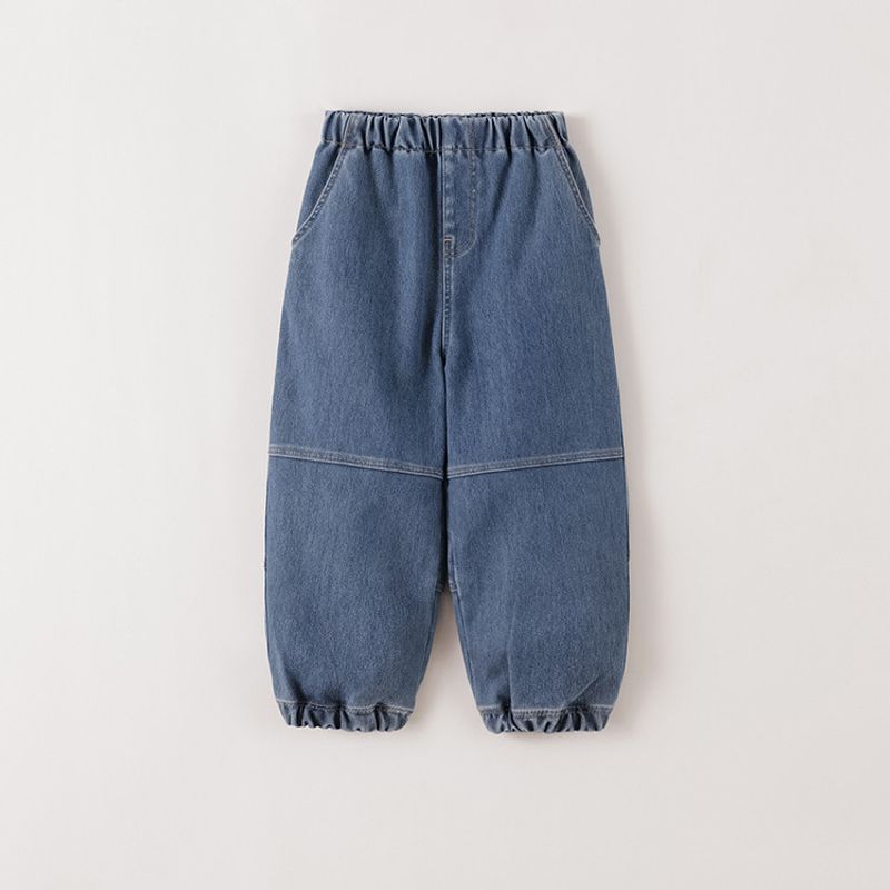 [Fleece-Lined] Mark Jenny Boys  Warm Jogger Jeans Children s Pants 2025 Winter New Style 551286 Light Blue 150