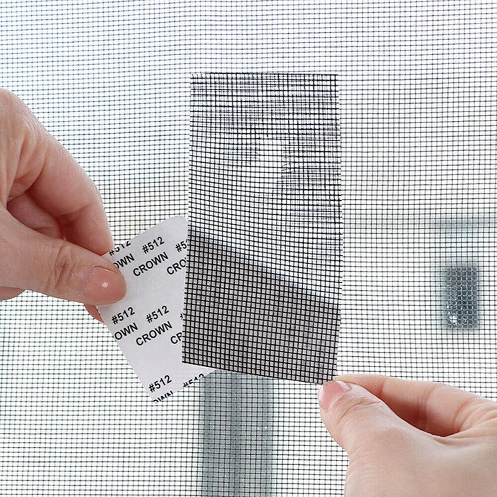 Strong Self Adhesive Window Screen Repair Tape Window Net Screen Repair Patch Covering Up Holes Tears Anti-Insect Mosquito Mesh