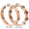 KC Tambourine Round Wooden Natural Color 24cm TW-24/18