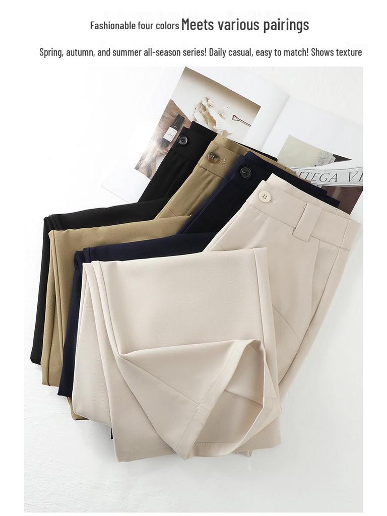 Women's Tencel Acetate Loose Fit Draping Casual Pants - Slimming, Versatile, Narrow To Wide Leg (Spring 2025)