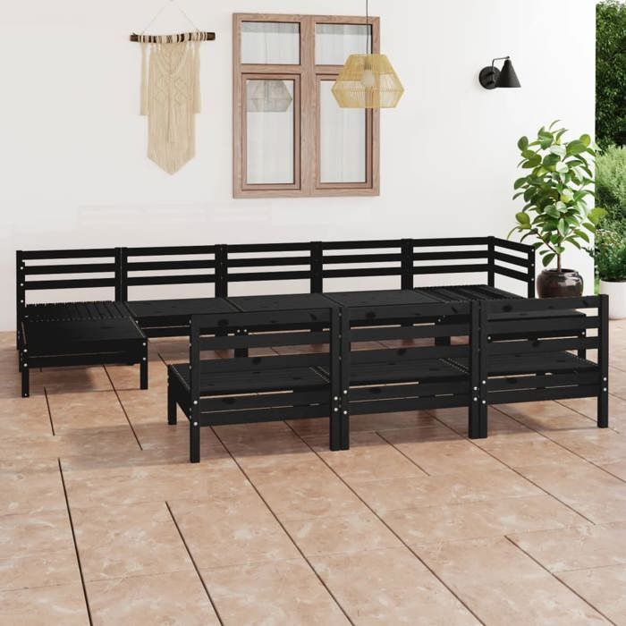 VidaXL Solid Pine Wood Garden Lounge Set 10 Pcs Patio Furniture Outdoor Furniture Garden Furniture Furniture of 3083368