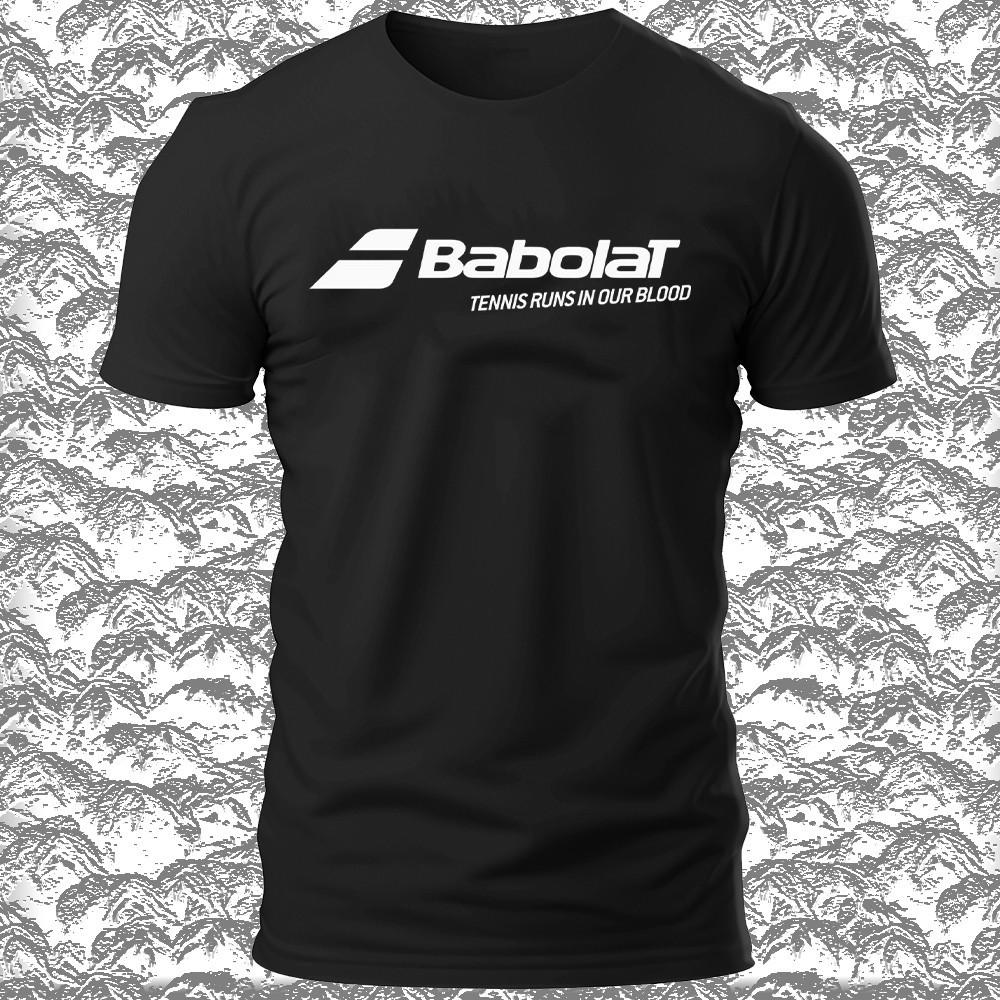 

Babolat Теніс Тече в Нашій Крові Логотип Футболка Смішна Розмір S-5XL Зроблено в США Унісекс Футболка M