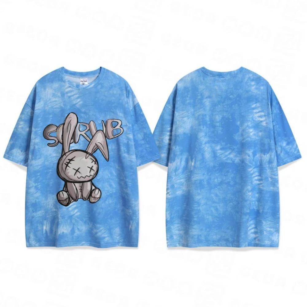 

Американская одежда креативный мультяшный принт кролика унисекс топ для пары 6XL