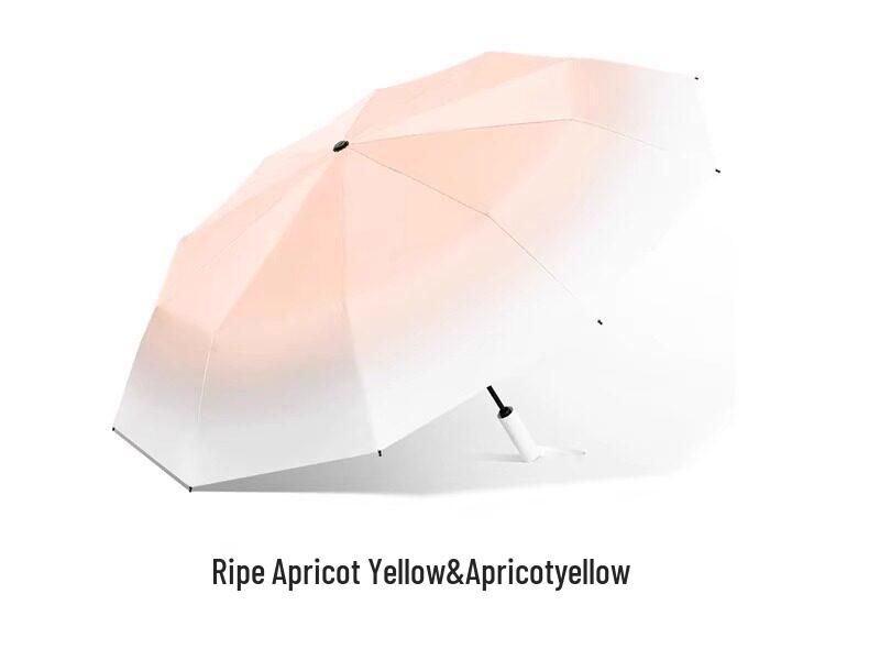 Gradient Color Automatic Foldable Umbrella for Sun & Rain with UV Protection for Women