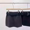 2026 Autumn Korean Style Elegant High-Waisted Bodycon Mini Skirt with Belt