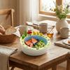Little Duck House Shape Fruit Bowl with Fork Cartoon Snack Plate Creative Salad Plate  Living Room